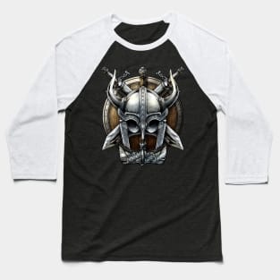 Viking Norse Mythology Viking Helmet Sword And Shield Baseball T-Shirt